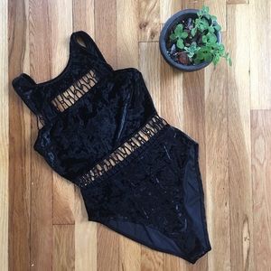 (In black) SALEVelvet Loop Bodysuit